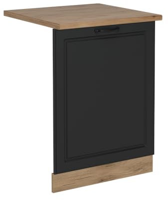 Vicco Panel Frontal del lavavajillas R-Line, Antracita casa de Campo, 60 cm, ET Roble, para combinación Libre Dentro de Sistemas de Cocina modulares