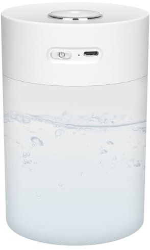 Adiwo Humidifier for Bedroom, 600ML Cool Mist Humidifiers, Mini Air Humidifier, Easy to Fill and Clean, Ultra-Quiet 30dB, Night Light, 18H Runtime, Waterless Auto-Off for Home Baby Plants Office
