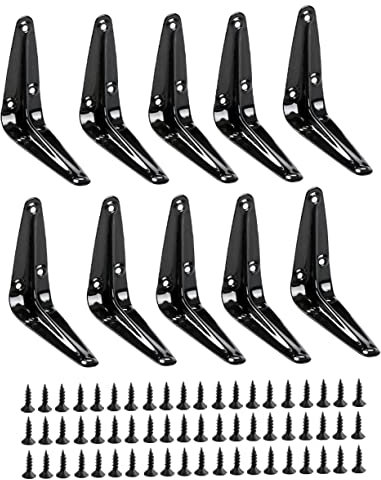 VILLCASE 10pezzi Supporto Per Mensole in Ferro Staffe Fissaggio Triangolari Staffe Per Mensole Muro Robuste Tipi Scaffalatura