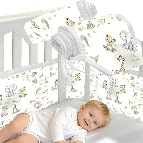 CHSG 2 Stück atmungsaktive Nestchen für Babys, Anti-Kollisionsbarriere für Neugeborene, waschbar, Größe 160 x 30 cm und 340 x 30 cm, Bettumrandung für Babys, Sicherheitsschutz