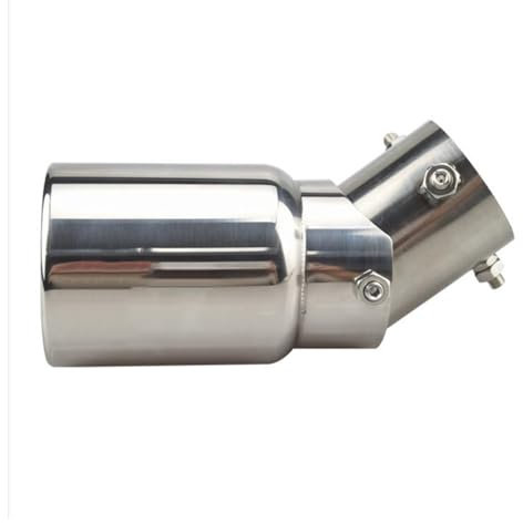 Auspuffendklemme Auto-Auspuff für Rohreinlass, Verstellbarer Winkel, verstellbar, Edelstahl, Automobil-Auspuffspitze, Schalldämpfer, Heckhals, 38–54 mm(1)