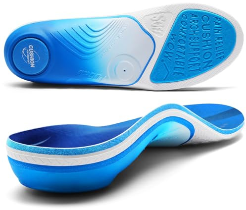 PCSsole Orthotic insoles Pro (Gen 2) for relief of heel pain - 240 kg heavy-duty high arch support inserts with maximum cushion and comfort - shoe insert for flat feet