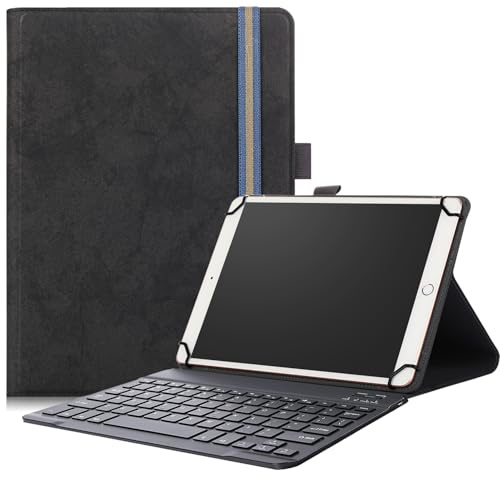 Hoozee Funda para tablet DMOAO D2 / Xiskt X- A7505 de 11 pulgadas con teclado, funda universal 2 en 1 de 9 ~ 11 pulgadas (negro, DMOAO D2/Xiskt X- A7505)