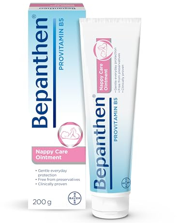 Bepanthen Cream - 200g - Nappy Rash Ointment - Gentle Barrier Care for Babies with Lanolin - Soothing Treatment for Newborn Skin