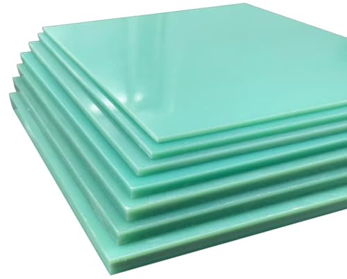 Placa de fibra de vidrio y resina epoxi, Placa de resina epoxi FR4 de fibra de vidrio 3D, color verde agua, 3240 FR-4, 1 unidad(500MM x 300MM)