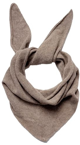 irisaa Damen kleine Dreieckstuch, leichtes Halstuch Schal zum täglichen Tragen, 120 x 40 cm, Deckenschal Frühling Herbst für Frauen und Mädchen, Schal Farben 2020:Khaki