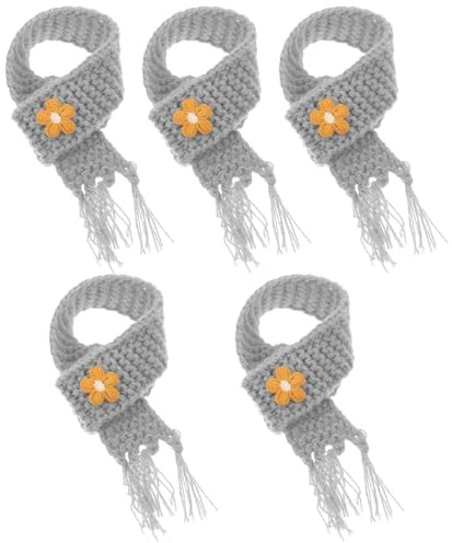 VILLCASE -Pack Kleiner Puppenschals aus Weichem Wollgarn Verstellbare Größe 5 Stück Nicht Verblassend Stilvolle und Klassische Kleiner Haus Accessoires für Selbstgemacht und Puppenzubehör
