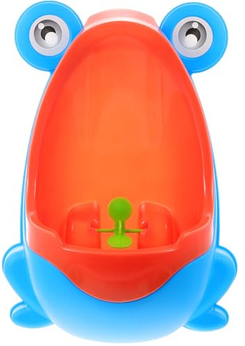 ifundom Boys Potty Training Urinal with Hanging Design and Removable Waste Tank, Easy to Clean Cartoon Frog Shape Made of Sturdy Pp Material, for Toddlers and Baby Boys