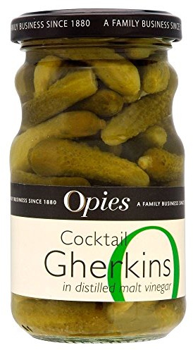 Opies Cetriolini Cocktail In Aceto Di Malto Distillato (227g) (Confezione da 6)