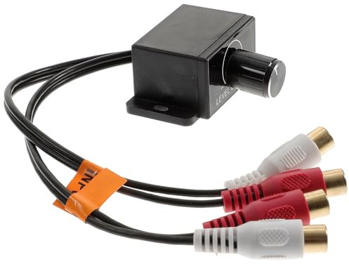 WINOMO Auto Volume Control Knob Remote Verstärker Level Bass Audio Lautstärkeregler mit 2 Cinchstecker endstufe Auto