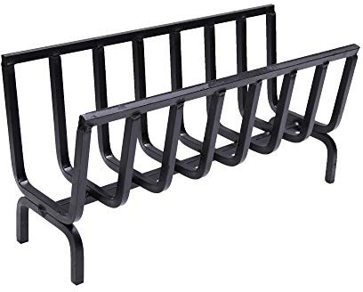 Fonderia Bongiovanni | Brucialegna | porta legna | portalegna da interno | portalegna da esterno | braciere | in ferro per camino e barbecue (cm 56x20x28h)