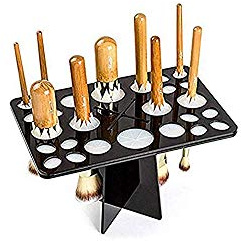 Uteruik Support pour pinceaux de Maquillage, Cosmétique Organiseur Pliable Support pour Brosse séchant à l'air Tour Pliable Brosse Cosmétique Accessoires de Rack étagère Outils, 26 Capacité, Noir