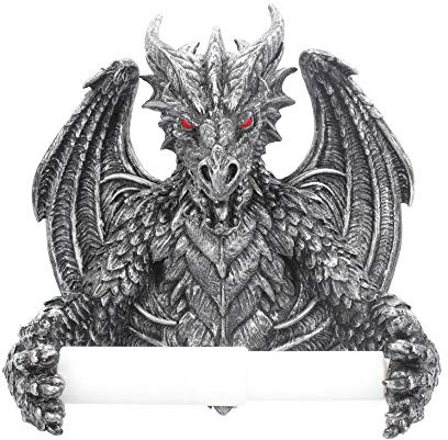 Nemesis Now Toilettenpapierhalter Obsidian B4431M8 Silber