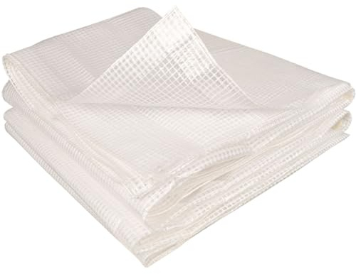 IDMarket - Bâche de Rechange Blanche pour Serre de Jardin Tunnel 6m² | Bâche pour serre 3 x 2 x 2 m anti-uv avec porte et fenêtres roma blanche