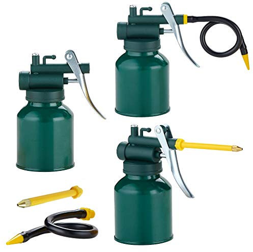 unchi Oil Jug Oil Pump Oil Spray Can with 2 Types Straight & Flexible Spout