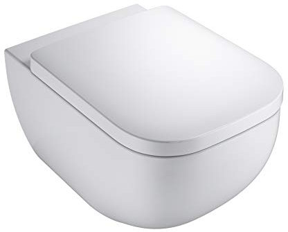 Wand-Tiefspül-WC derby ohne Spülrand verdeckte Befestigung weiss VIGOUR DEWWCOSV
