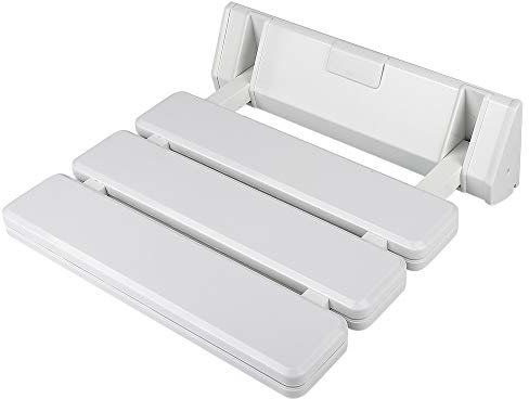 Asiento de ducha abatible de pared para cuarto de baño, asiento antideslizante, carga máxima 130 kg, apto para personas mayores y mujeres embarazadas
