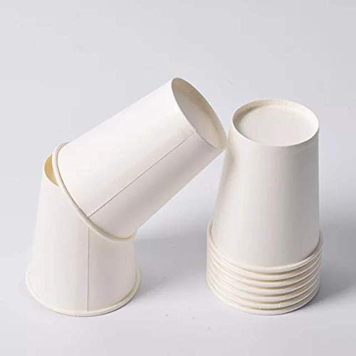 Gobelets en papier de 250 ml, respectueux de l'environnement, gobelets jetables, tasses blanches, adaptés aux créations de bricolage, boissons froides et chaudes, tasses d'anniversaire, tasses de fête