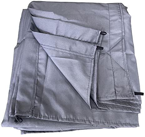 Toile de Remplacement Pergola Autoportante Cassis, Polyester 180 g/m² Grise, Déperlante, Compatible 3×3 m