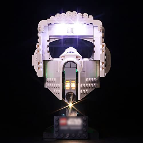 LED-Beleuchtungsset Kompatibel mit lego Star Wars Scout Trooper Helm 75305, Licht-Kit Kompatibel mit lego Star Wars Scout Trooper Helmet 75305 Modell(nur Lichter, Keine Modelle)