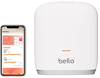 Bello 2 Maßgeschneidertes Körperfett-Managementgerät und Smart-App – Bluetooth Ganzkörperfett-Scanner und Stoffwechsel-Tracker – Handheld Körperfettmessgerät – Kompatibel mit Apple Health & Google Fit
