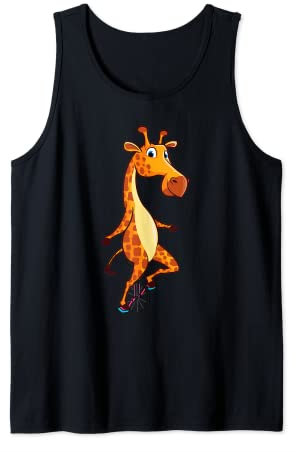 Giraffen Kostüm Lustiges Langhals Zootier im Einrad Tank Top