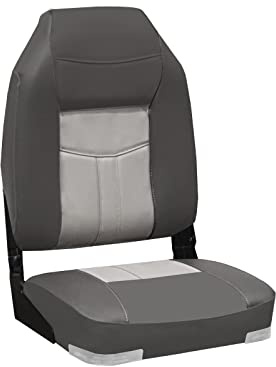 High Back Deluxe Folding Boat Seat (Dark Grey/Grey) Deluxe-Klapp-Bootssitz mit hoher Rückenlehne (Dunkelgrau/Grau) autositzschoner autositzauflage sitzbezüge auto sofa anglerstuhl camping