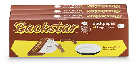 Backstar Backpapier Rund,3 x 24 Bogen à 32 cm
