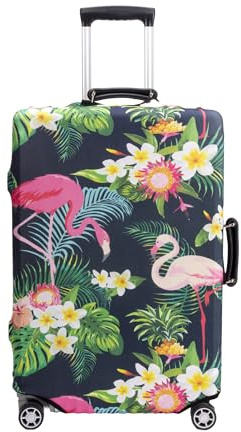 Periea Luggage Covers for Suitcases – Suitcase Cover – Premium Elasticated Material – Small, Medium, Large or Extra Large (Extra-large, Tropical Flamingos)