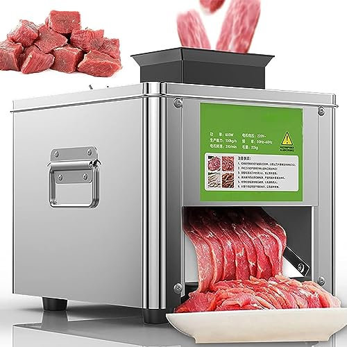 LTSRLL 850w affettatrice Manuale salumi, Acciaio Inossidabile Piccola affettatrice per Carne per Uso Domestico/Lama, Pecora grassa Multiuso, bovini Grassi, flaker Carne affettatrice Carne,2.5mm