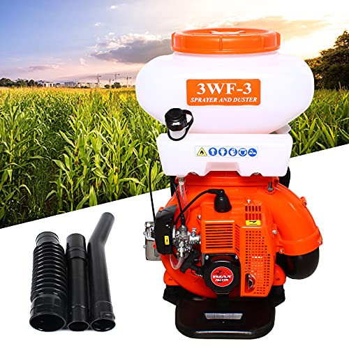 DSYOGX Pulverizador de motor de gasolina, 2130 W, pulverizador de motor, para cobertizos de verduras, huertos, granjas, 7500 rpm, 14 L, CDI, arranque inverso