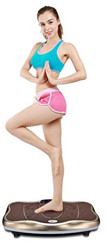 RIEJIN Piastra Vibrante 3D, Piattaforma Vibrante for Allenamento di Tutto Il Corpo con Bluetooth, Telecomando, Fasce Elastiche, Macchina for Esercizi for Il Fitness a casa