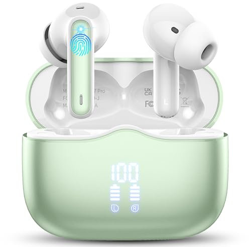 xinwld Bluetooth Kopfhörer, Kopfhörer Kabellos Bluetooth 5.3 In Ear Kopfhörer mit 4 ENC Noise Cancelling Mic, 2024 Neue Kabellose Kopfhörer 48H Tiefer Bass,IP7 Wasserdicht Ohrhörer LED Anzeige USB-C
