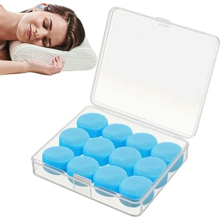 Tapones para los oídos para dormir, nadar, tapones para los oídos | Tapones para los oídos de silicona para dormir, reutilizables, cancelación de ruido para nadar en el lugar de trabajo