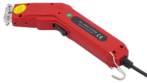 HUSPOO 100W Electric Rope Cutter Straps Cutter, Adjustable Hot Wire Knife Foam Cutting Tool, Handheld Cutting Tool Kit for Cutting Foam, Pearl Cotton, Sponge, Plastic, 220-240V