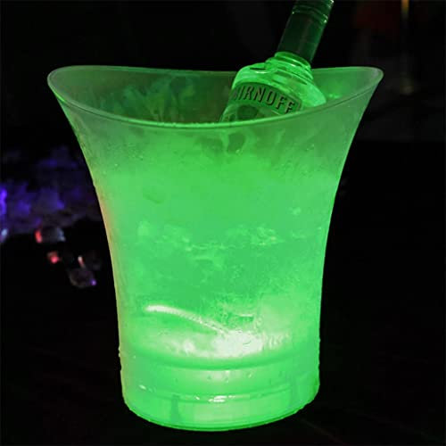 High Face Value 5L Plastic Led Ice Bucket Light up Champagne Whiskey Beer Keg Bar Night Party