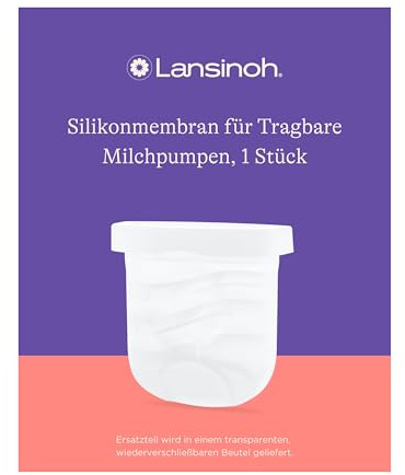 Lansinoh Silikonmembran – Ersatzteil für Lansinoh Tragbare Milchpumpen | 100% Silikon, BPA- & BPS-frei