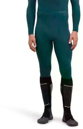 FALKE herr Baslager Underdel Warm Long M Ti funktionellt garn snabbtorkande 1 del, Grön Holly 7385, L