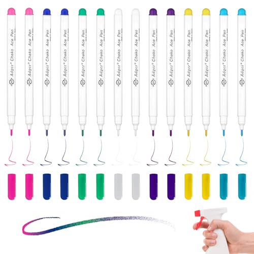 14 WasserlöSlicher Stift Farbe 6, Textilstifte Textilstift Schwarz Zauberstifte Schneiderkreidestift Trickmarker NäHen Textilmarker WäSchestift Kochfest Stoffmarkierstift Schneiderei NäHen Von Leder