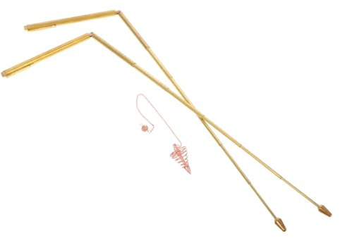 OUNONA Baguette De Sourcier en Cuivre Robuste Pliable pour Divination Et Recherche d'eau, Portable Et Légère, Outil De Sourcellerie pour Exploration en Plein Air