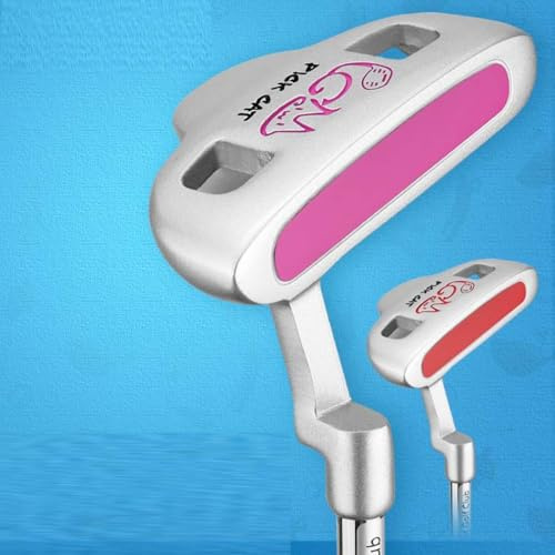 Putter de golf pour enfants droitiers débutants - Canne à pousser - Équipement de sport pour enfants, garçons et filles - Rose - 9 à 12 ans