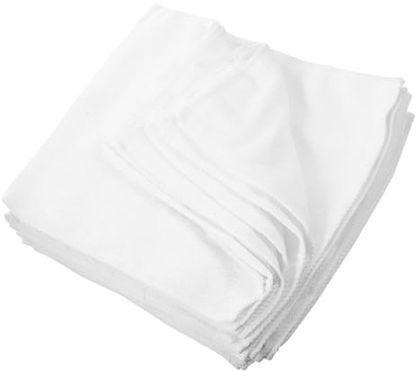 Healifty 30pezzi Asciugamani Bianchi in Cotone Naturale Da Asciugamano Quadrato Per Hotel e Pensioni Asciugamano Per Viso e Mani