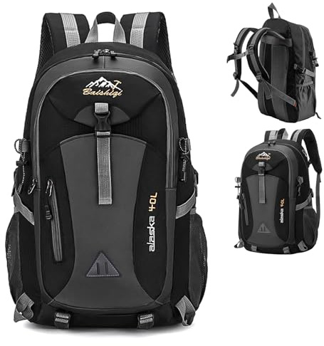 Zorplex Sacs à Dos de Randonnée, 40Litri Ultra Léger Pliable Sac de Voyage, Imperméable Grande pour Homme Femme, Trekking Outdoor, Voyage, Camping, Alpinisme, Sport, Escalade