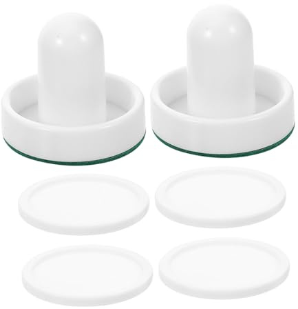 GRIRIW Eishockey Schieber und Pucks aus Kunststoff Komfortabler Griff zur Verbesserung des Spielerlebnisses für Spielzimmer und Air Hockey Tische