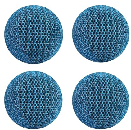 4 Stück Whirlpool Scum Absorber, Ölabsorbierender Schwamm Abschäumbälle, Hot Tub Pool Scum Absorber, Wiederverwendbar, für Spa- und Pool, Whirlpool-Zubehör, Pool Zubehör,Blau