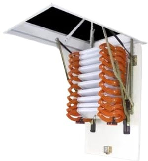 bodentreppe Ausziehbare Dachbodentreppe, versteckte Decken-Klapptreppe for Flachdächer, Dachböden, Garagen, Dachterrassen, Keller dachbodenleiter(70 * 120cm)