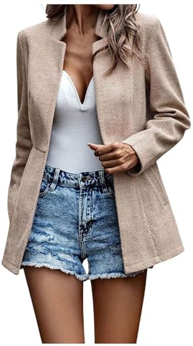 LKRSEEF Trench Corto Donna Primaverile Giacchetto Mezza Stagione Cappottino Elegante Eleganti Capispalla Curvy Giacconi Taglie Forti Leggero Giubbino Estate Giubbotti
