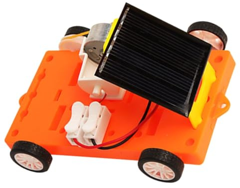 BESPORTBLE Kit de Modelo de Coche Solar Pequeño de Juguete para Ensamblar, Material Didáctico de Metal y Plástico, Juguetes Científicos para Experimentos de Ingeniería y Aprendizaje Stem