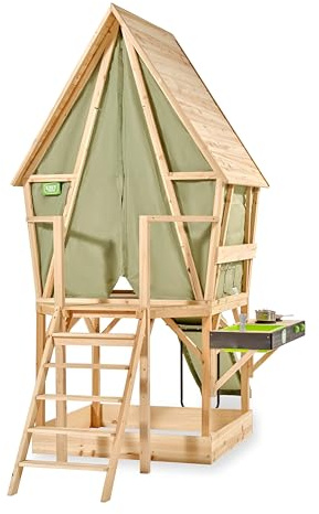 EXIT Yuki 550 cabane de jeu avec toboggan, cuisine de jeu et bac à sable
