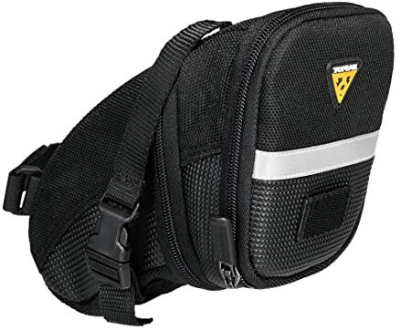 Topeak Satteltasche Mit Befestigungsriemen Aero Wedge Pack, Black, 23 x 13 x 14 cm, 1.97 Liter